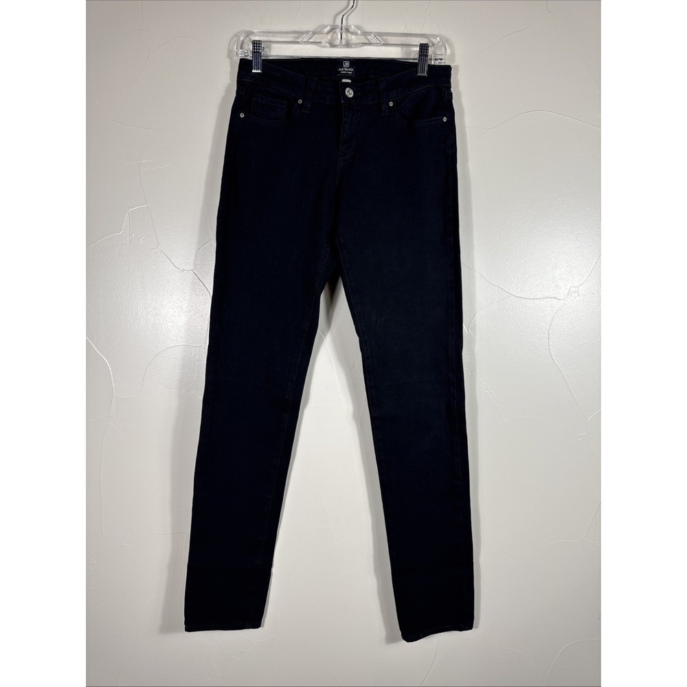 Just Black Jeans Women's Size 29 Black Made in USA‎ Mid Rise Stretch Worn 2x